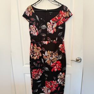 Black and Red Floral Dress